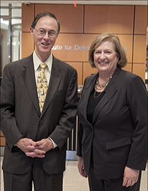 Dr. Patricia Falcone Associate Director for National Security and International Affairs, White House Office of Science and Technology Policy (shown with Dr. Chu, President, IDA)